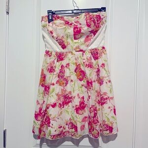 Speechless Pink Floral Strapless Dress Size 5